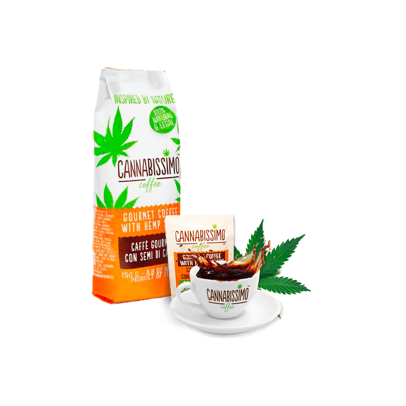 Café moulu aux graines de chanvre