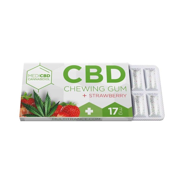 Chewing gum au CBD 17mg - fraise | MediCBD