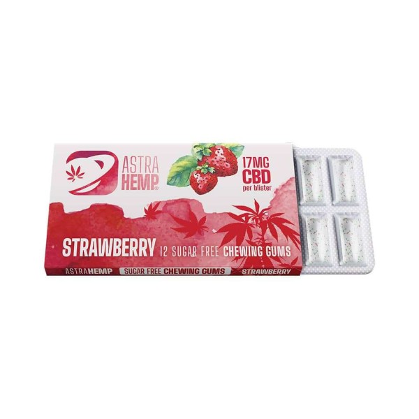 Chewing gum au CBD 17mg - fraise | Astra Hemp