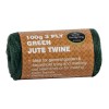 3 plis de ficelle de jute verte 100g