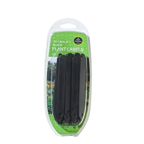 Étiquettes pour Plantes Noires 13cm lot de 50