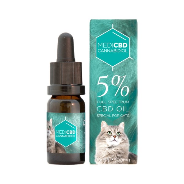 Huile CBD 5% full spectrum chat | MEDICBD