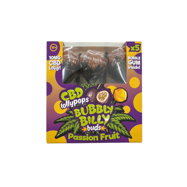 Sucette CBD fruit de la passion - 100 pcs | BUBBLY BILLY