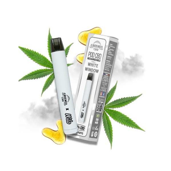 Vap pen CBD 10% White Window | Greeneo