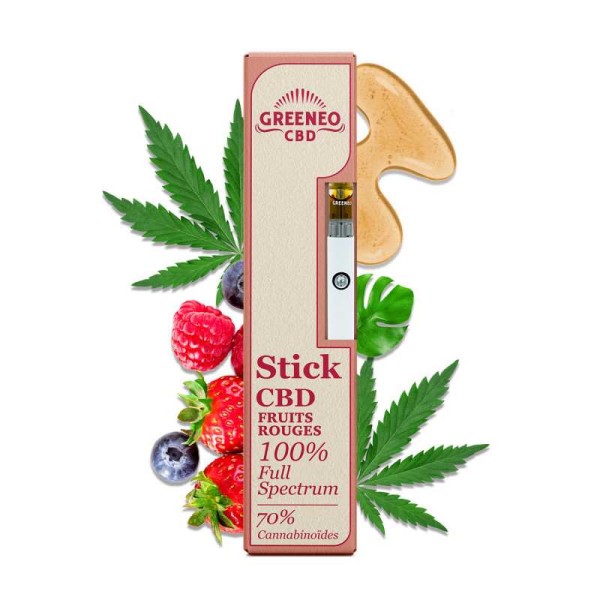 Vap pen CBD full spectrum 70% | GREENEO (Fruits Rouges)