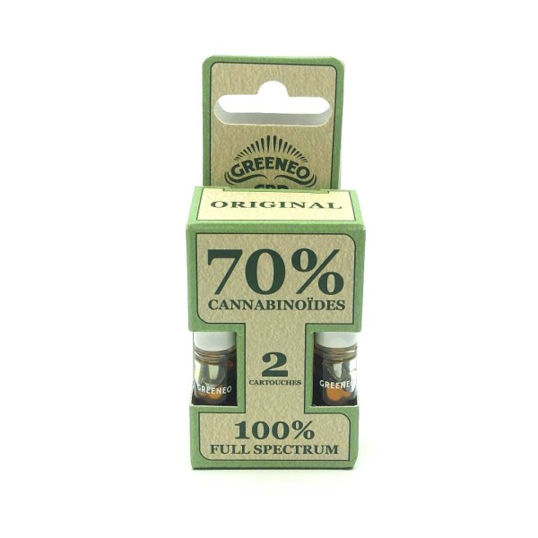 Cartouche e-liquide CBD full spectrum 70% - 2 pcs | GREENEO (Fruits Rouges)