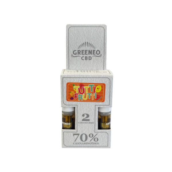 Cartouche e-liquide CBD full spectrum 70% - 2 pcs | GREENEO (Fruits Rouges)