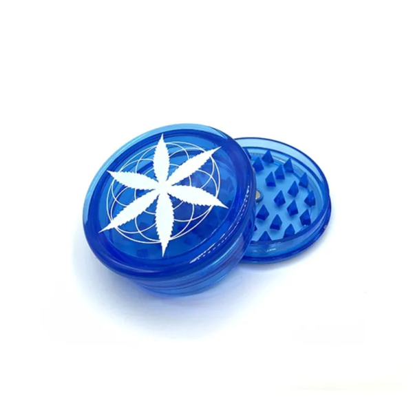 Grinder 60mm feuille cannabis | PLANT OF LIFE (Bleu)