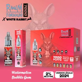 Puff White Rabbit Tornado 7000 Watermelon Bubble Gum