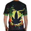 T-shirt Cannabis Rasta peinture (L)
