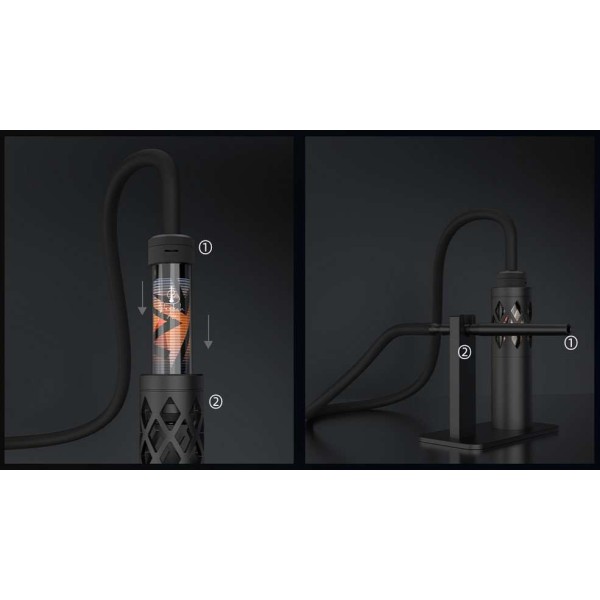 Support e-chicha Dock Hookah Air bleu