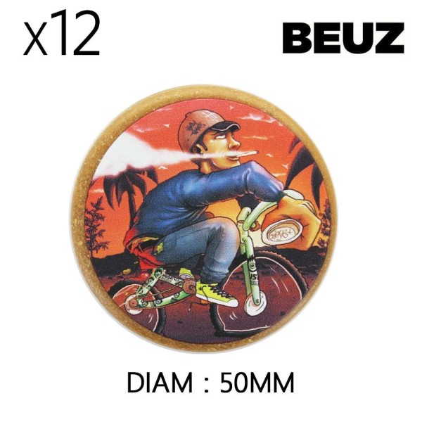 Boîte de 12 Grinders en chanvre Bike Biodégradable Marron 50mm