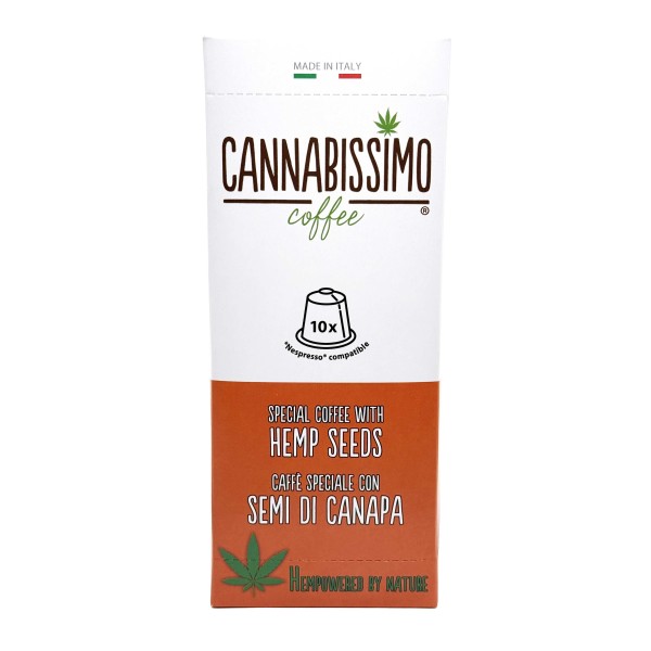 Café aux graines de chanvre Cannabissimo - 10 capsules