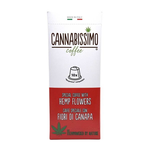 Café aux fleurs de chanvre Cannabissimo - 10 capsules