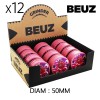 Boîte de 12 Grinders en chanvre biodégradable Rose Bloodybud 50mm