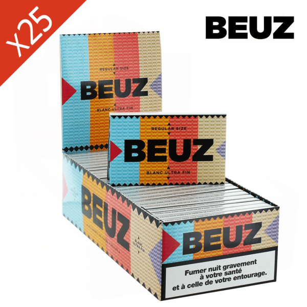 Boîte de 25 Carnets Feuilles Blanc Non Blanchies Regular BEUZ