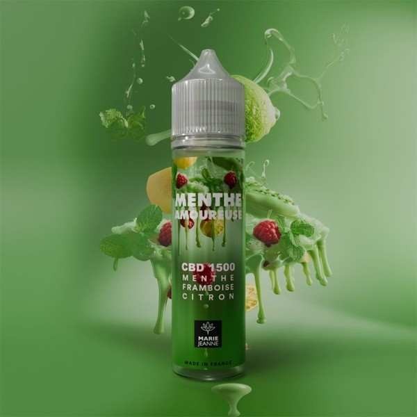 E-liquide CBD Menthe Amoureuse 50ml Marie Jeanne - Menthe Framboise Citron (2500mg)