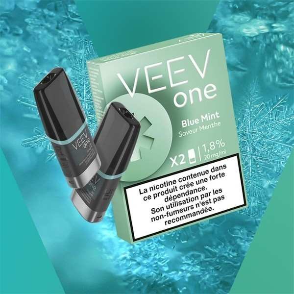 Pods Pre-remplis Veev One Blue Mint - Paquet de 2 Pods (09 mg/ml)