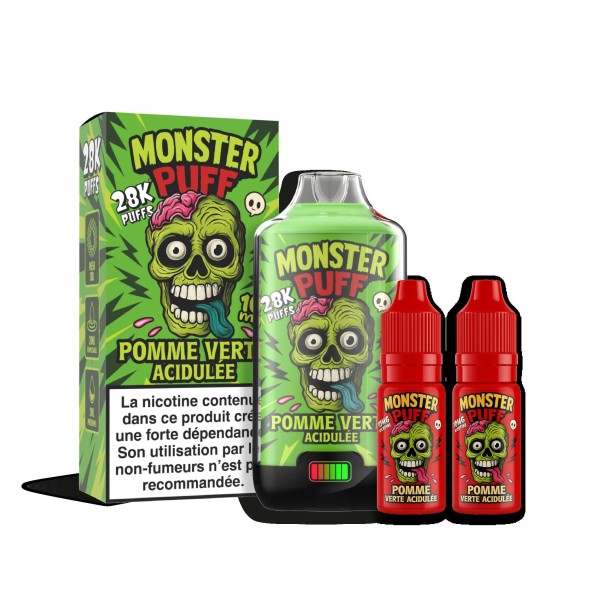 Puff Monster Puff 28k Pomme Verte Acidulee (10 mg/ml)