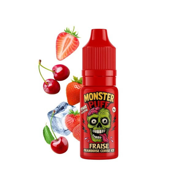 Eliquide Monster Puff 10ml Fraise Framboise Cerise Ice (10 mg/ml)